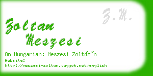 zoltan meszesi business card